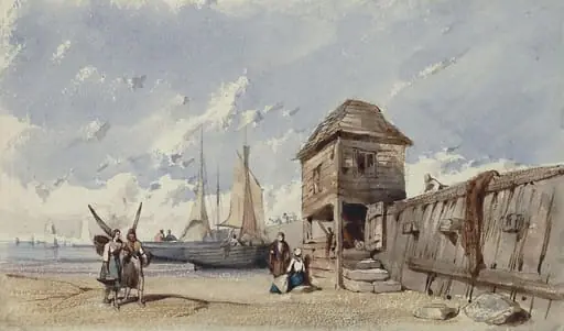 Calais Harbour, by Unknown