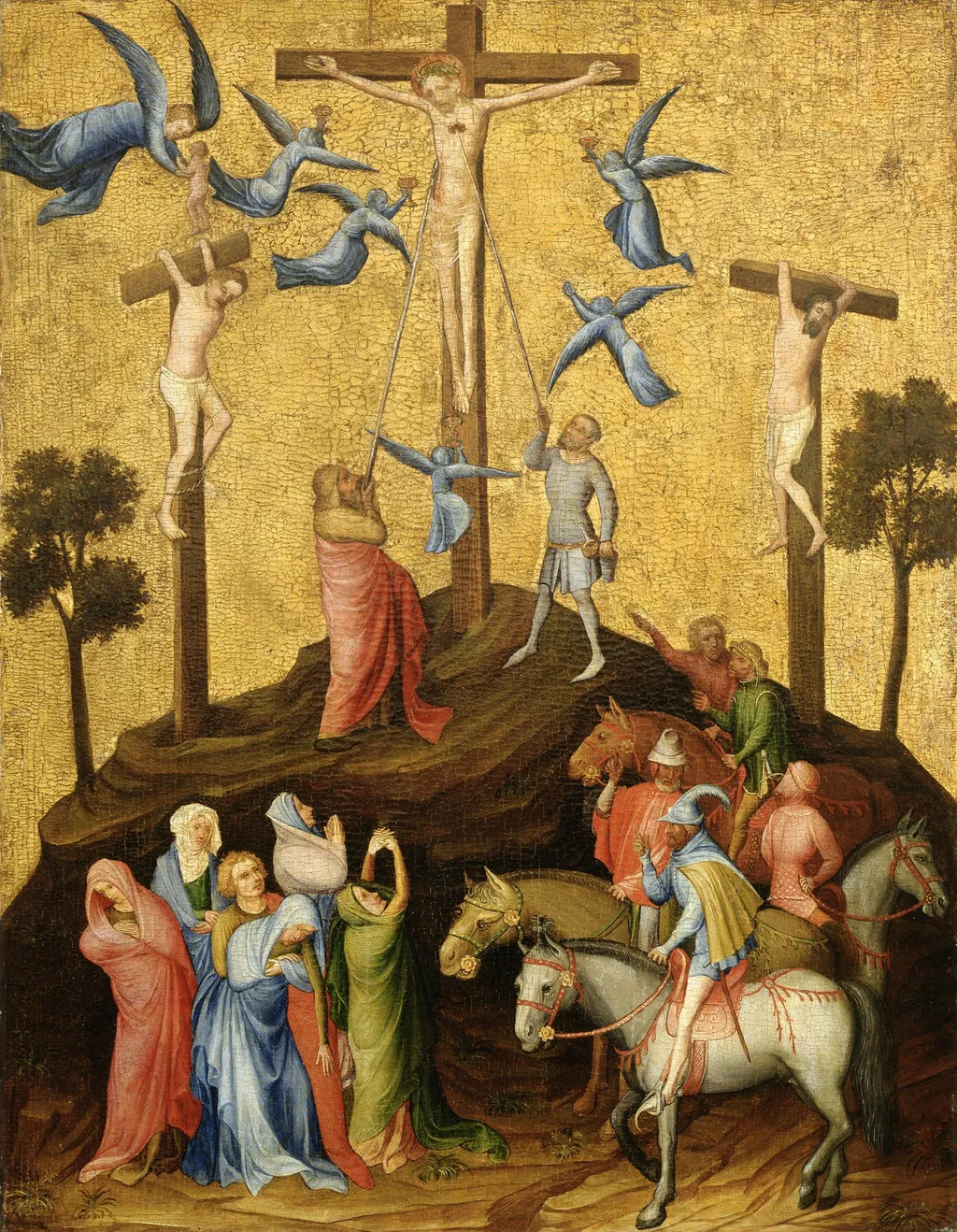Calvary, by Unknown, tempera, 1420