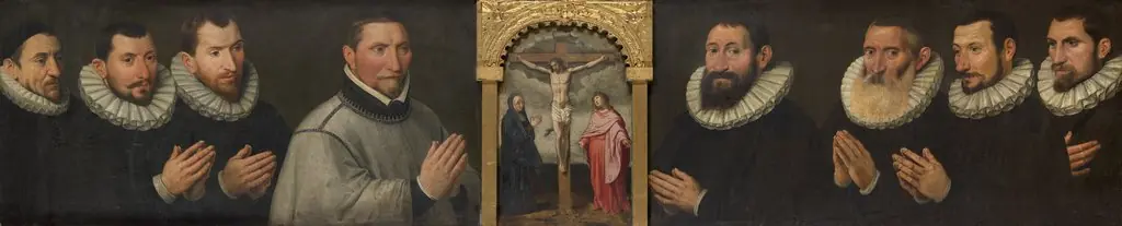Calvary Amongst Portraits, by Unknown