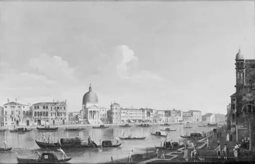 Canal Grande i Venedig med S. Simeone Piccolo, by Unknown