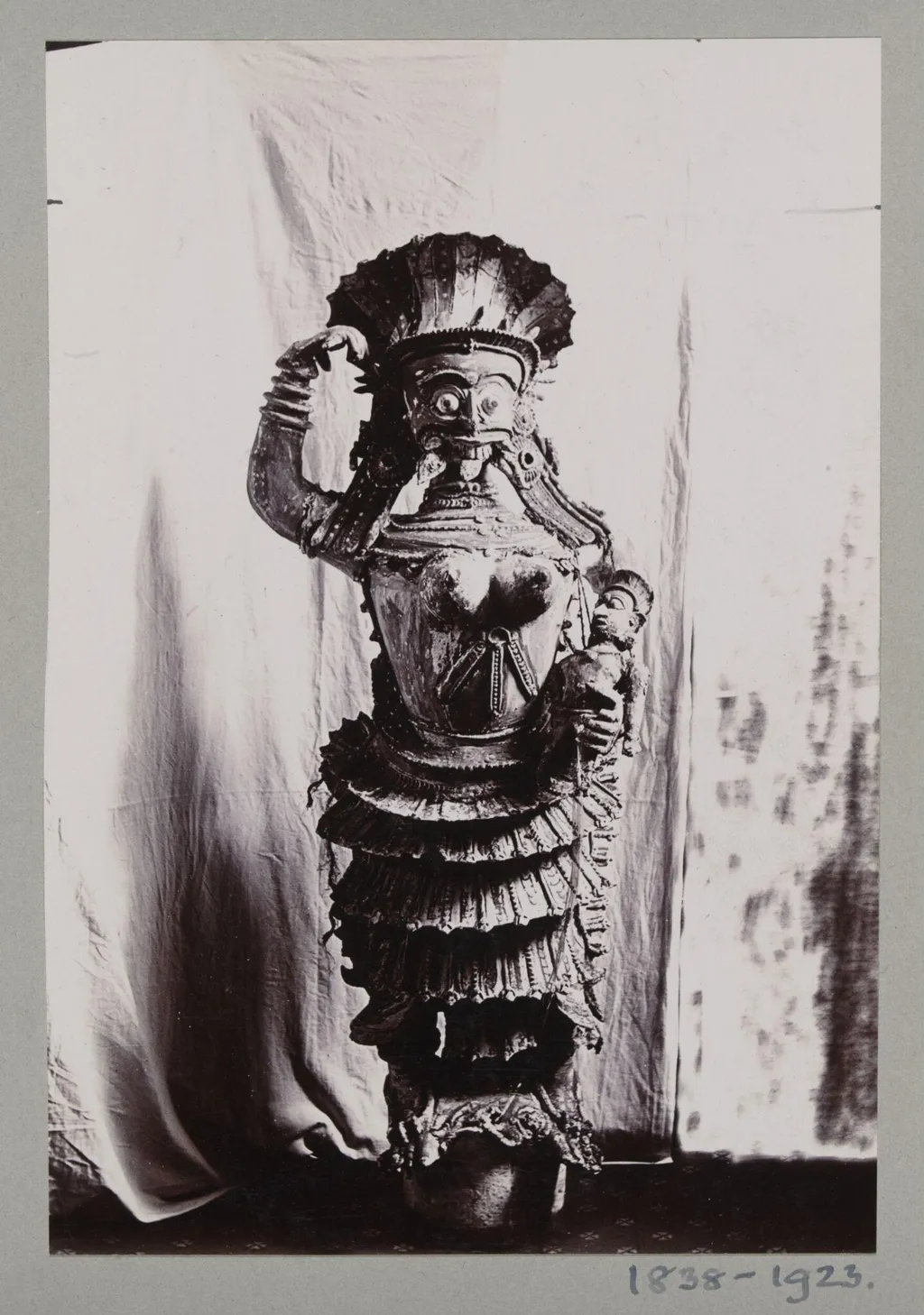 Carved wood sculpture, Goddess, Javanese (?), by Unknown, photographic, 1924