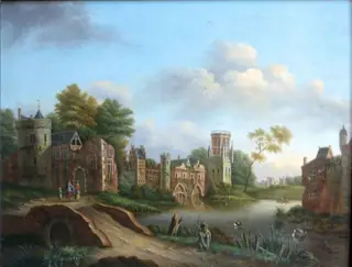 Castel lângă eleșteu, by Unknown, 1699