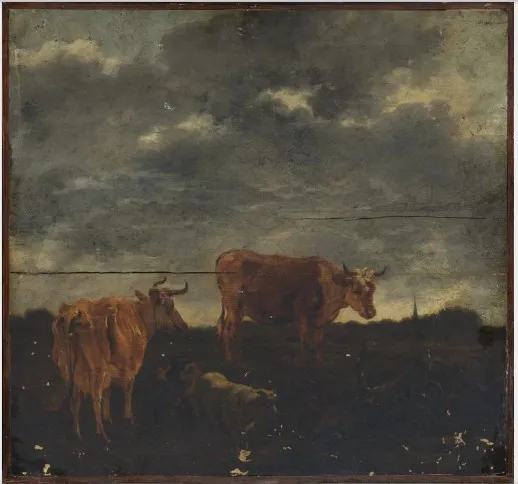 Cattle in a Landscape, by Unknown, unspecified, 1850