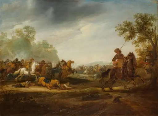 Cavalry Skirmish, by Unknown
