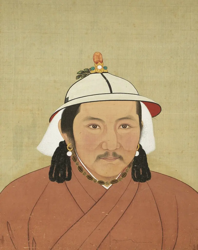 元代帝半身像册-元文宗皇帝像, by Unknown