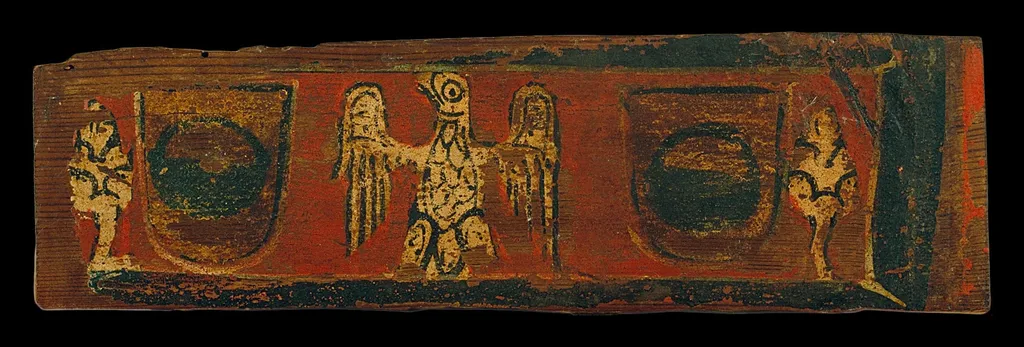 Ceiling panel with an eagle between coats of arms of the Caldes family and plant motifs, by Unknown, unspecified