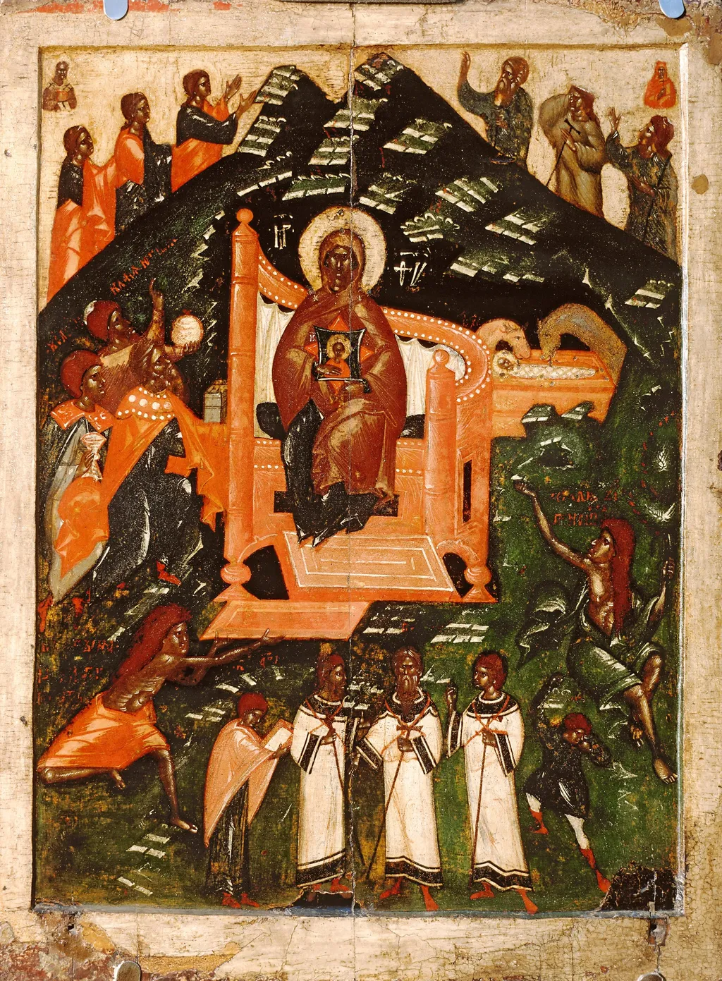 Celebration of Our Lady, by Unknown, tempera, 1400