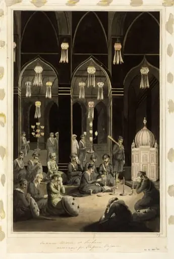 Ceremony of mourning in the Imambara, Lucknow, by Unknown