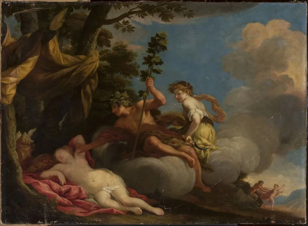 Ceres and Bacchus awaken Venus, by Unknown