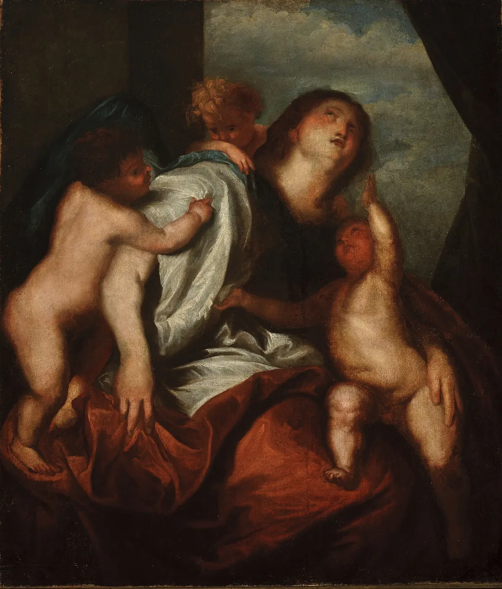 Charity (Caritas), by Unknown, oil