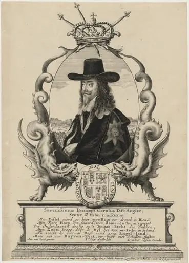 Charles I in a Border of Dragons, by Unknown