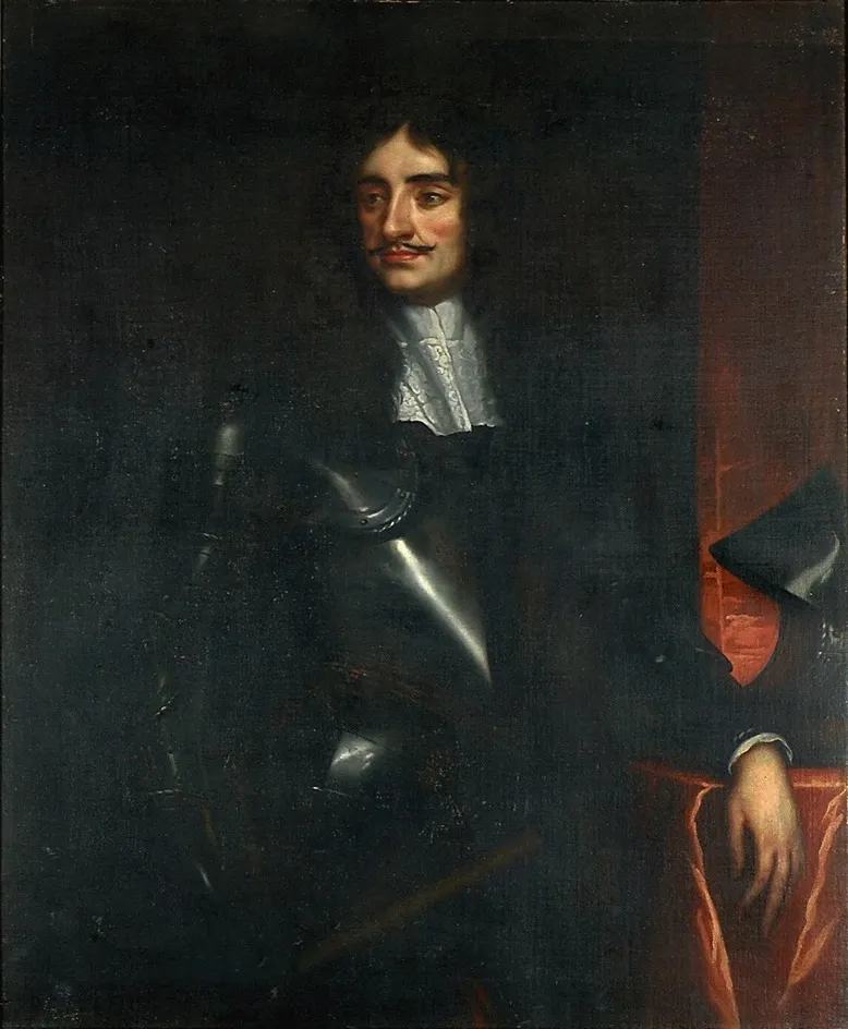 Charles II, by Unknown, oil, 1675