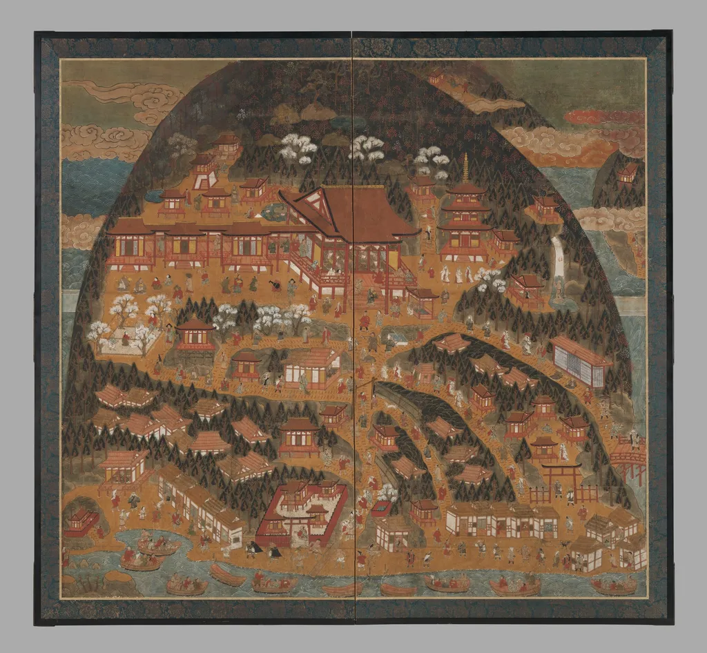 Chōmeiji Temple Pilgrimage Mandala, by Unknown, unspecified, 1562