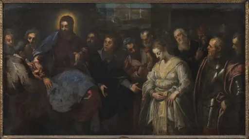 Christ and the Adulteress, by Unknown