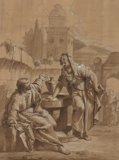 Christ and the Woman of Samaria, by Unknown