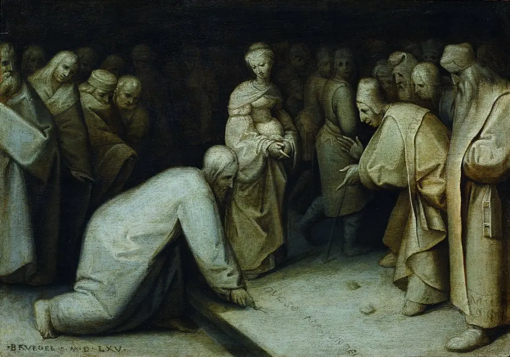 Christ and the Woman Taken in Adultery, by Unknown