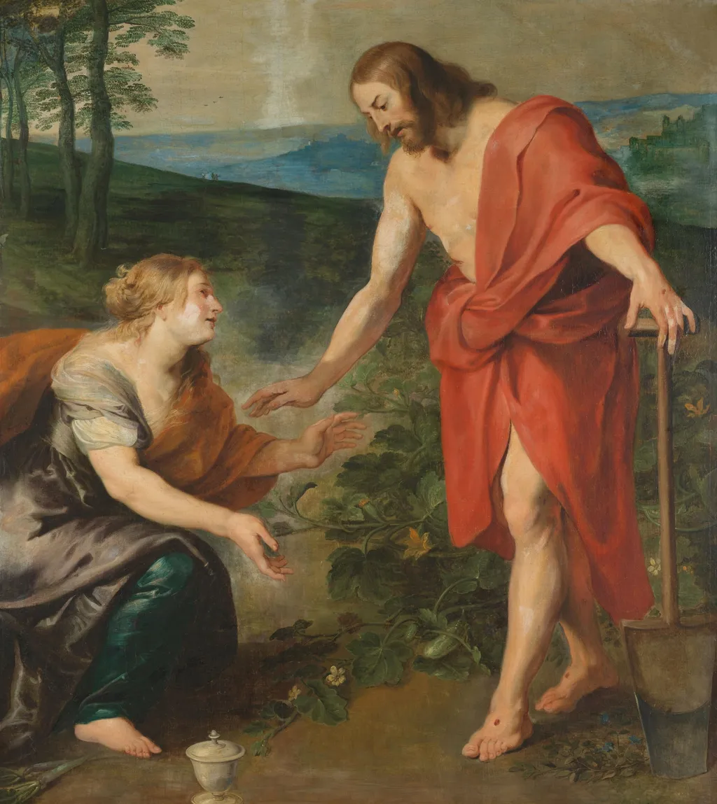 Christ Appearing to Mary Magdalen as a Gardener (Noli me Tangere), by Unknown, unspecified, 1616