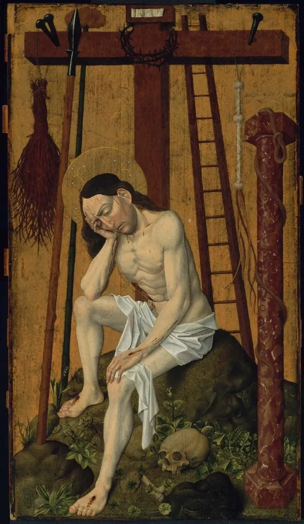 Christ as the Man of Sorrows, by Unknown, oil, 1450