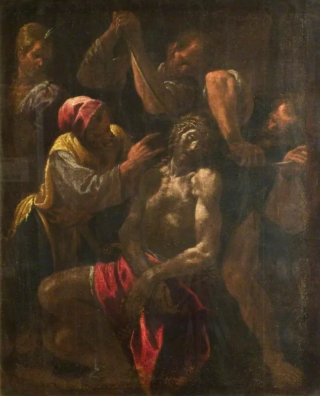 Christ Crowned with Thorns, by Unknown, oil, 1600
