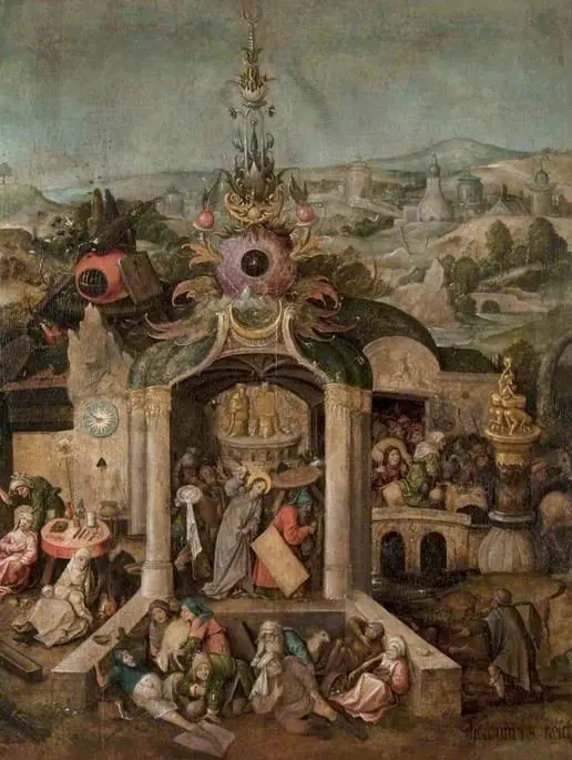 Christ driving the money-changers from the Temple, by Unknown