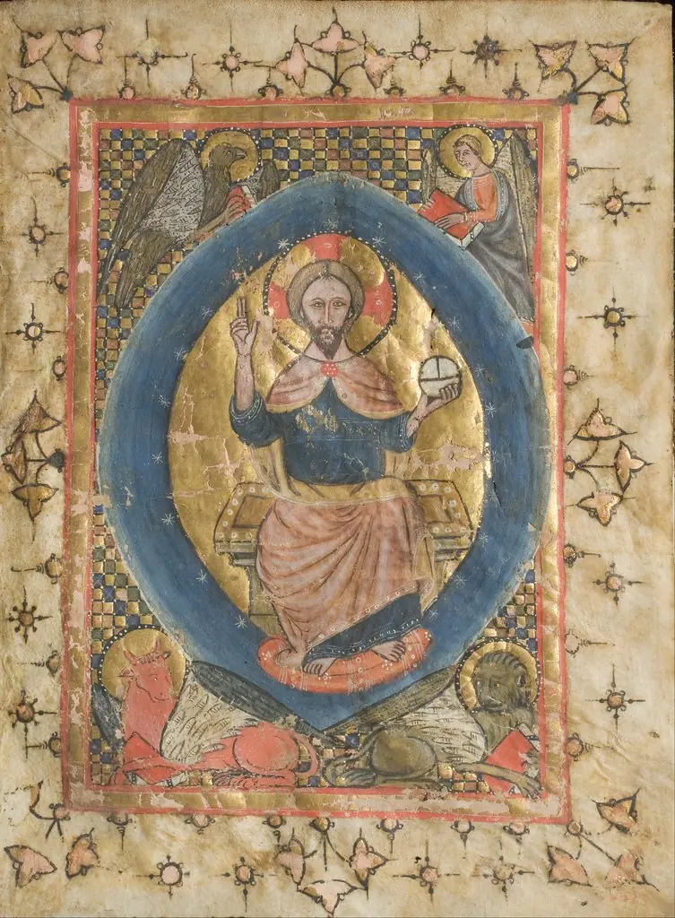Christ in Majesty with the Symbols of the Evangelists, by Unknown