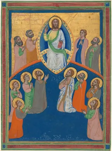 Christ in Majesty with Twelve Apostles, by Unknown