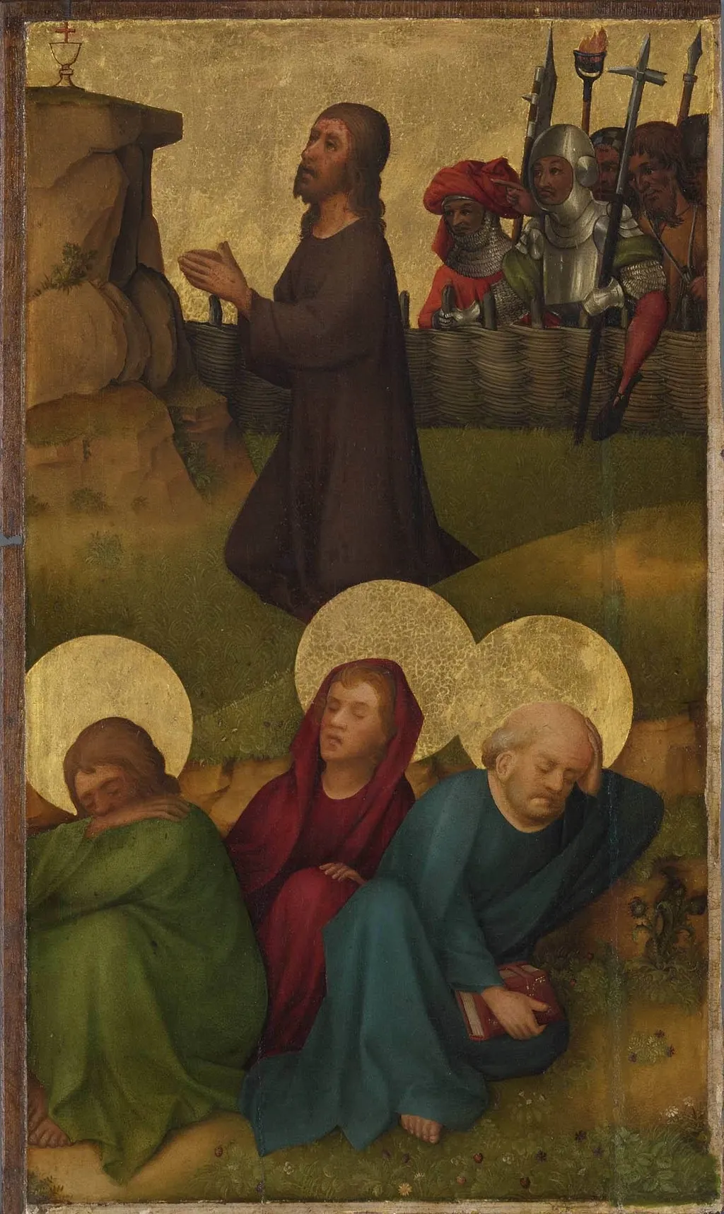 Christ on Mount Olive (altar piece), by Unknown, oil, 1450