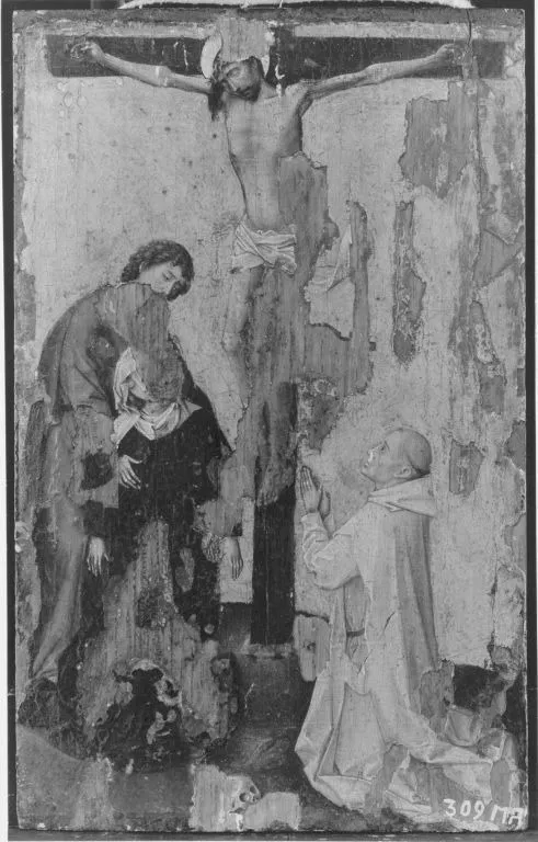 Christ on the cross, by Unknown, oil, 1493