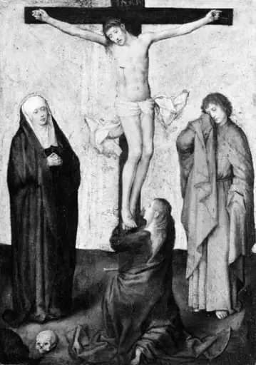 Christ on the Cross between the Virgin Mary and St John, by Unknown