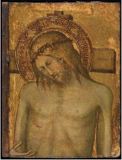 Christ on the Cross, (fragment), by Unknown, unspecified, 1400