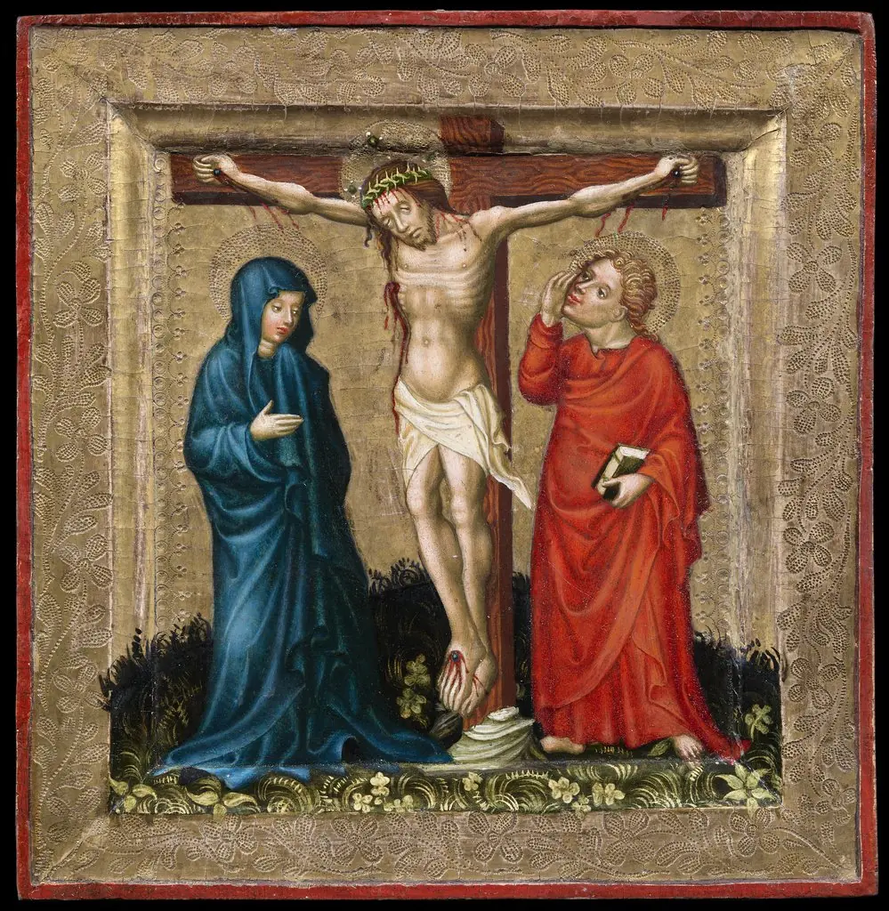 Christ on the Cross with the Virgin Mary and John, by Unknown