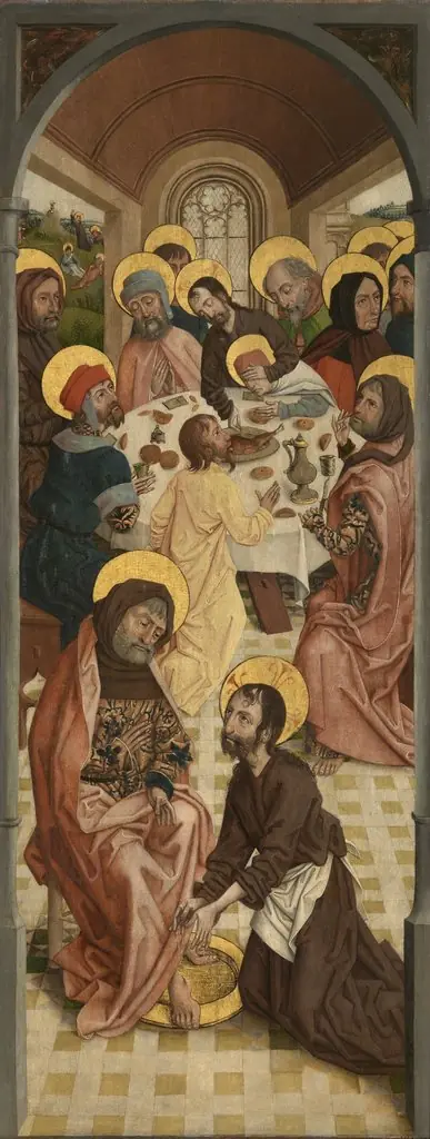 Christ Washing the Feet of the Apostles and Last Supper, by Unknown