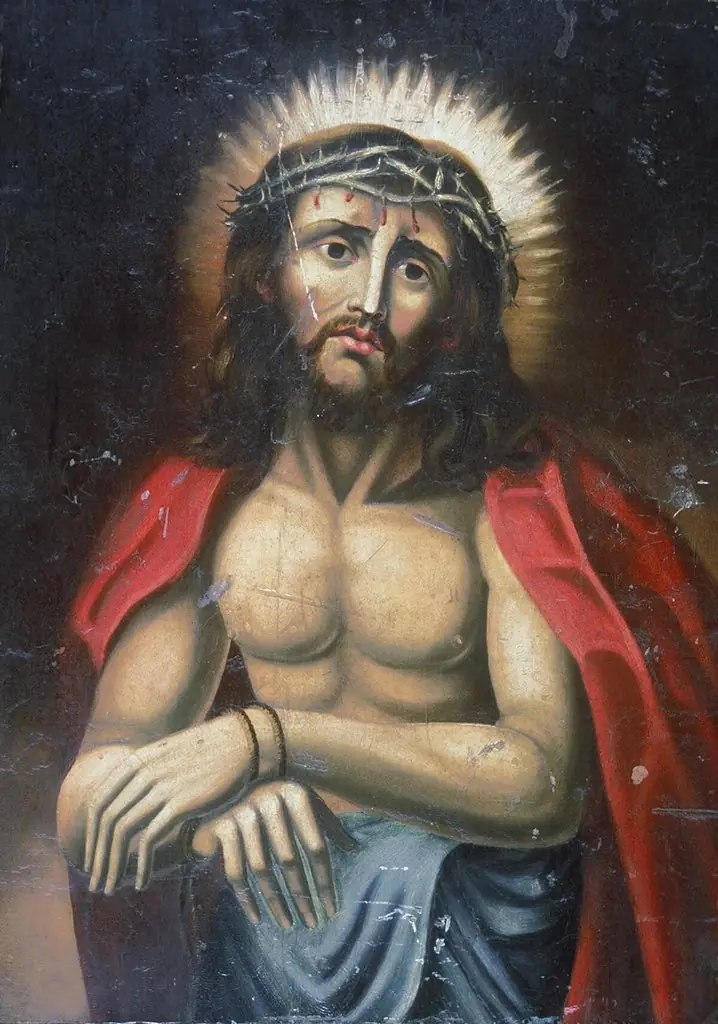 Christ with crown of thorns, by Unknown