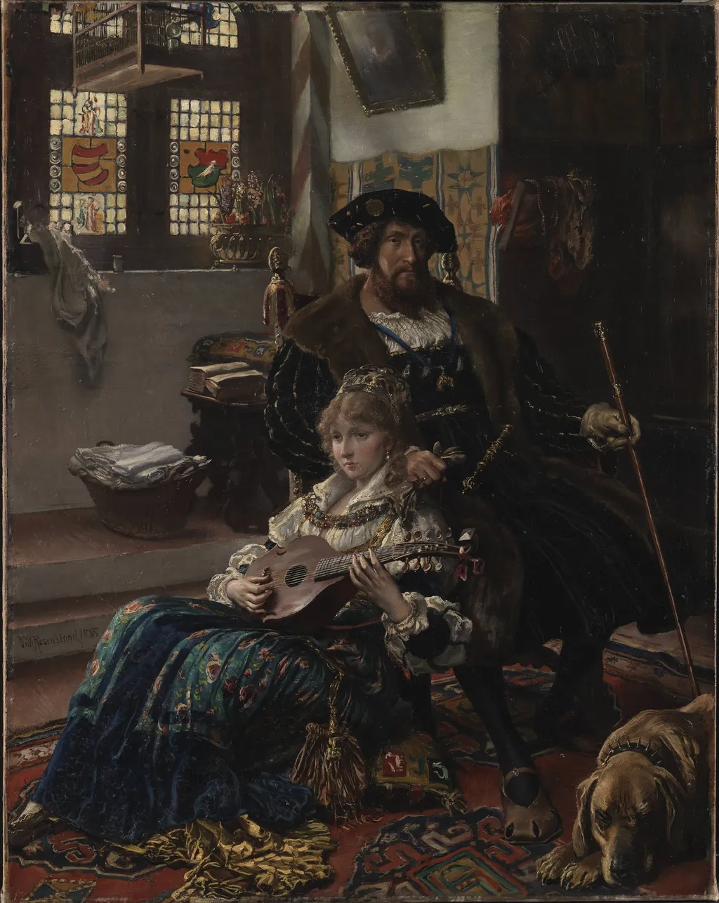Christian II og Dyveke, by Unknown, 1885