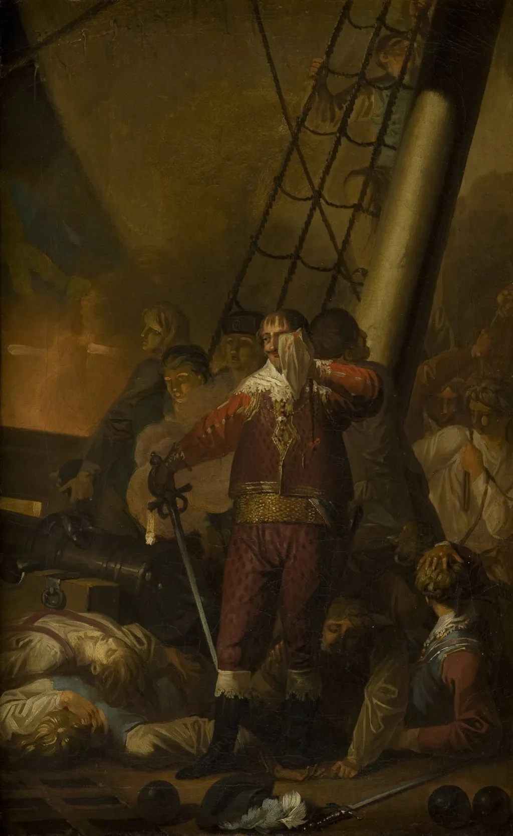 Christian IV Aboard his Flagship "The Trinity", by Unknown, 1782