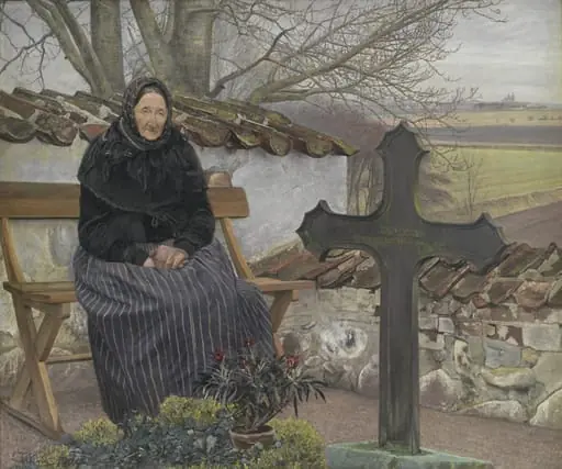 Churchyard at Fløng, by Unknown