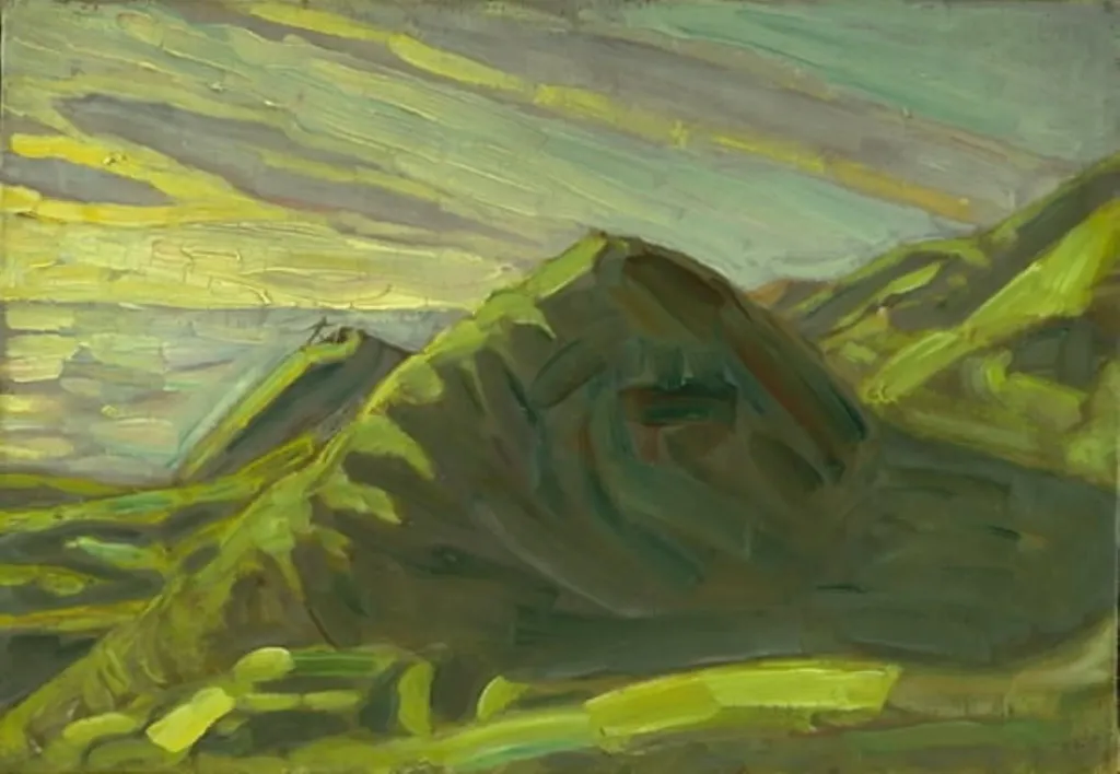 Cliffs at Røsnæs. Evening, by Unknown, 1908