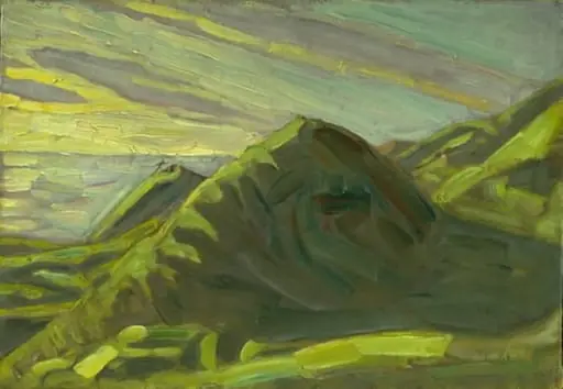 Cliffs at Røsnæs. Evening, by Unknown