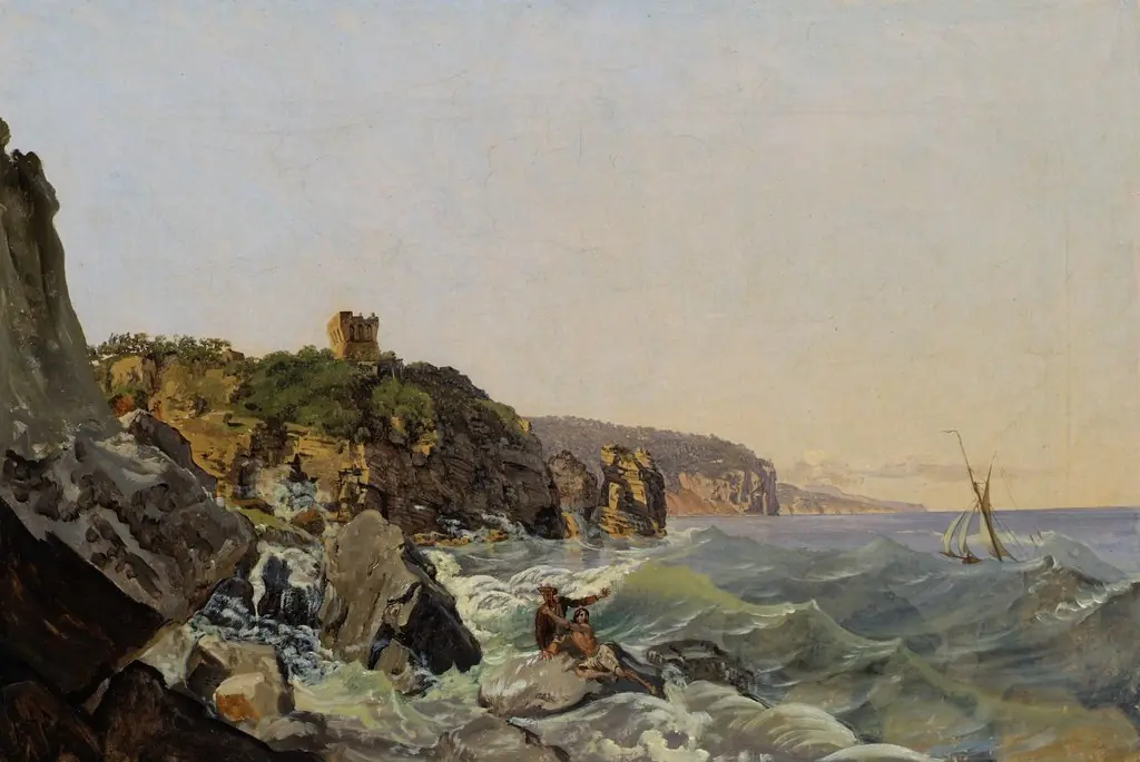 Coast near Capri, by Unknown