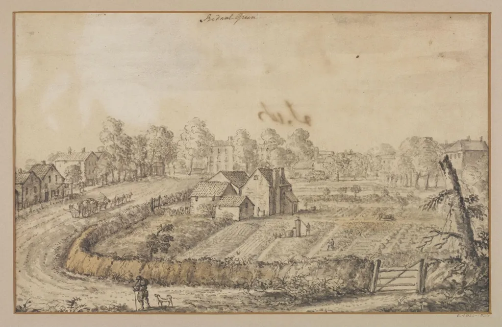 Coates' Farm, Bethnal Green, by Unknown, watercolor, 1773