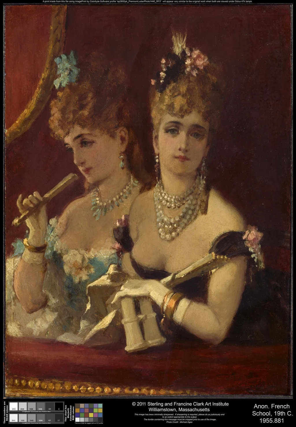 Cocottes, by Unknown, oil, 1860
