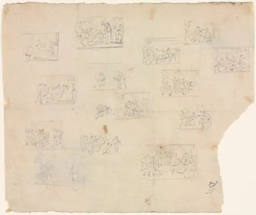 Compositional Sketches after Raphael and other artists, by Unknown