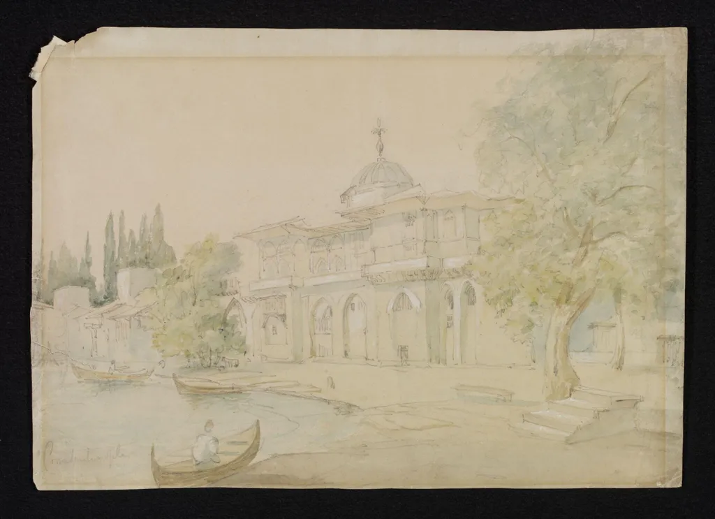 Constantinople, by Unknown, watercolor, 1840