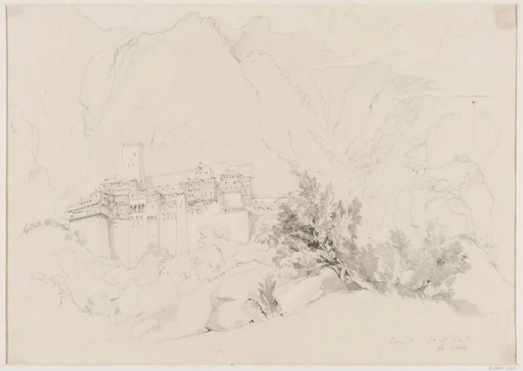 Convent F<sup>t</sup> of Paul, M<sup>t</sup> Athos, by Unknown, 1850
