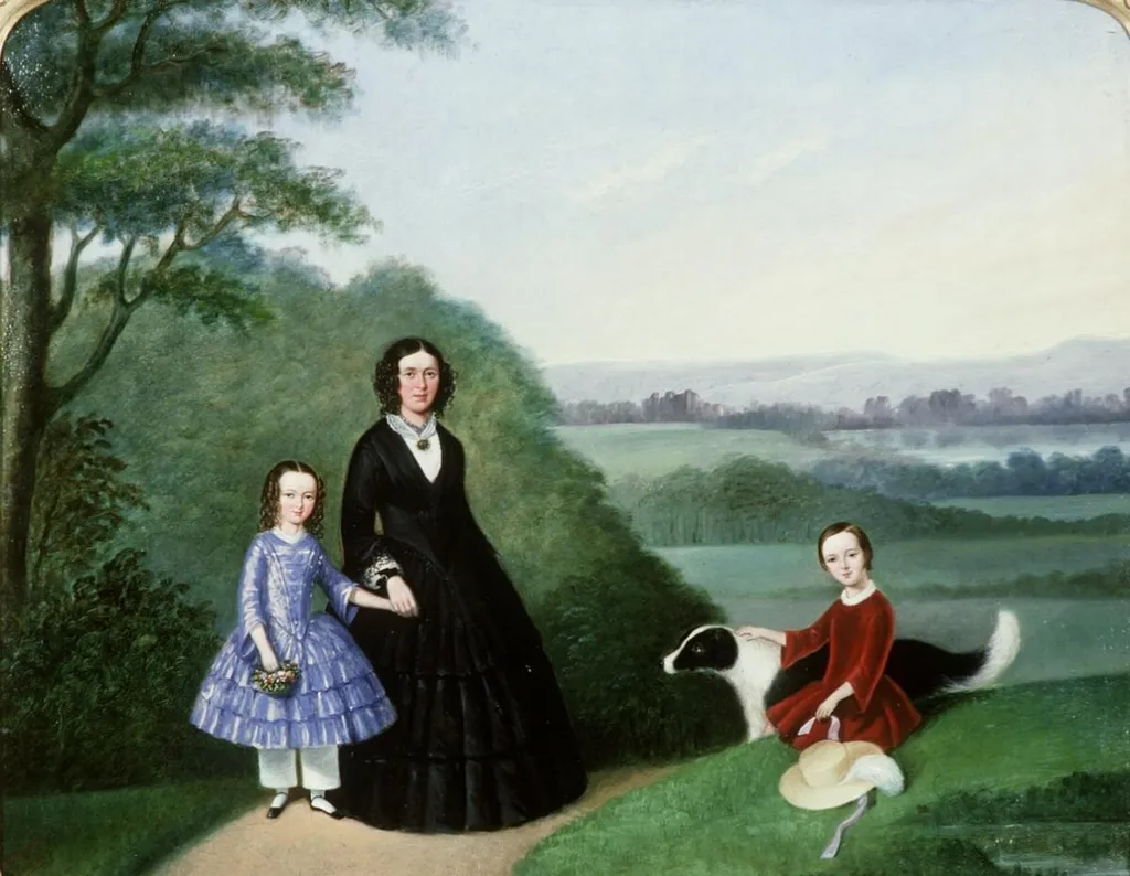 Conversation work, by Unknown, oil, 1840