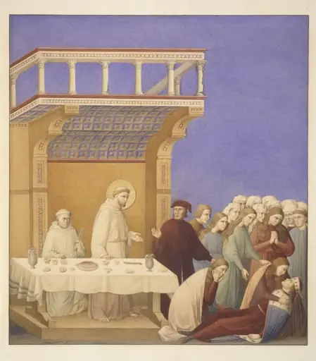 Copy after the painting Death of the Knight of  Celano by the Master of the St Francis cycle in the  Upper Church, San Francesco, Assisi, by Unknown
