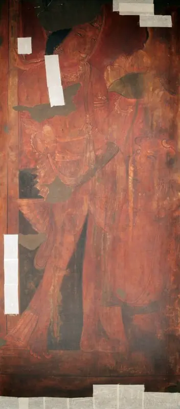 Copy of Painting inside the Caves of Ajanta (cave 17), by Unknown