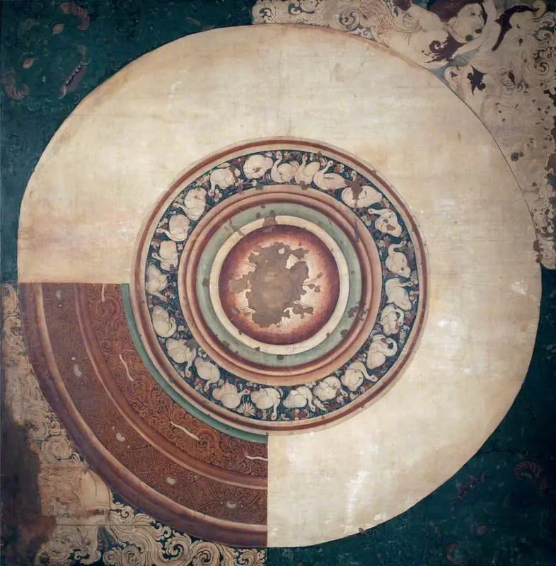 Copy of Painting inside the Caves of Ajanta (cave 2), by Unknown