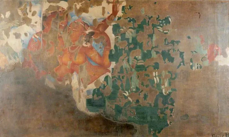 Copy of Painting inside the Caves of Ajanta (cave 2), by Unknown