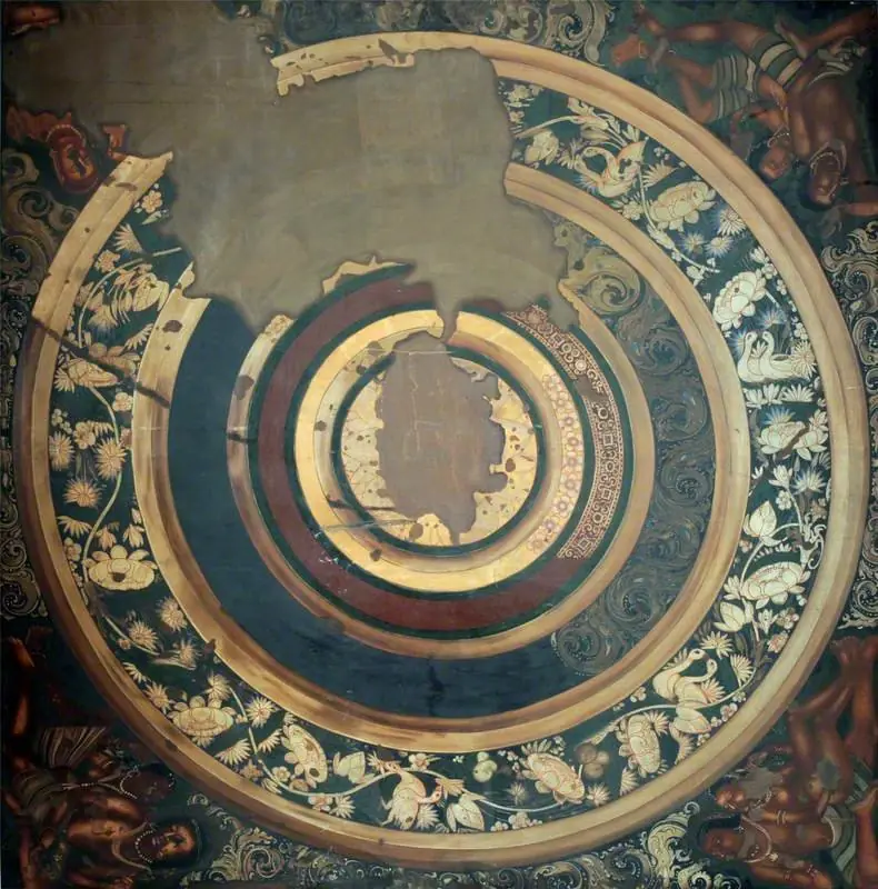 Copy of Painting inside the Caves of Ajanta (cave 2), by Unknown